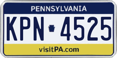PA license plate KPN4525