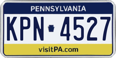 PA license plate KPN4527