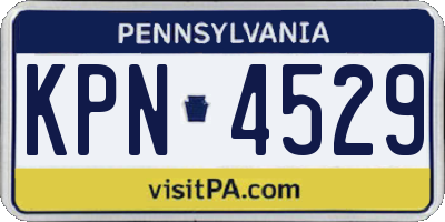 PA license plate KPN4529
