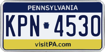 PA license plate KPN4530