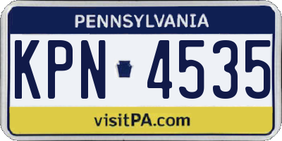 PA license plate KPN4535