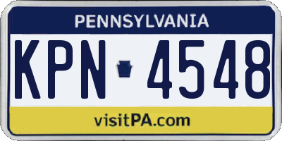 PA license plate KPN4548