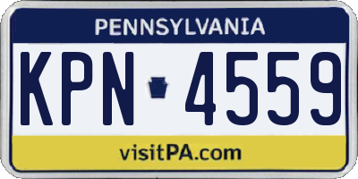 PA license plate KPN4559
