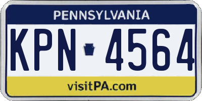 PA license plate KPN4564