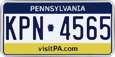 PA license plate KPN4565