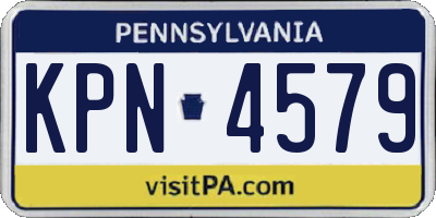 PA license plate KPN4579