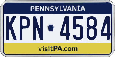 PA license plate KPN4584