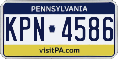 PA license plate KPN4586