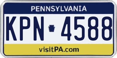 PA license plate KPN4588