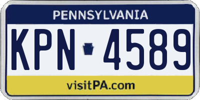 PA license plate KPN4589