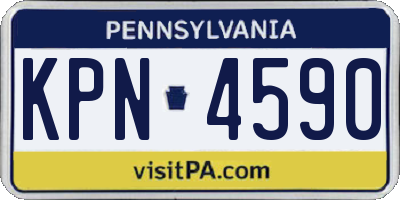 PA license plate KPN4590