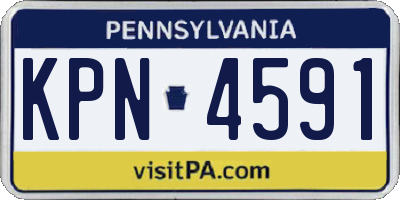PA license plate KPN4591