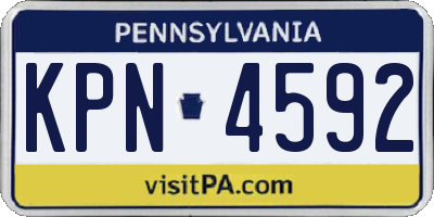 PA license plate KPN4592
