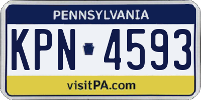 PA license plate KPN4593