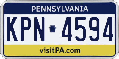 PA license plate KPN4594