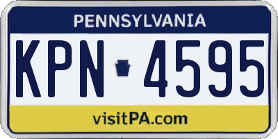 PA license plate KPN4595