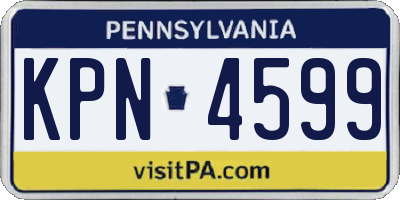 PA license plate KPN4599