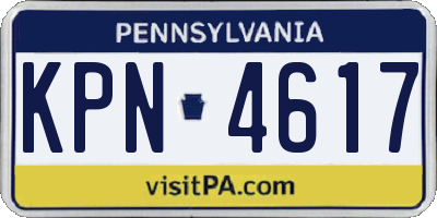 PA license plate KPN4617