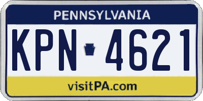 PA license plate KPN4621