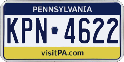 PA license plate KPN4622
