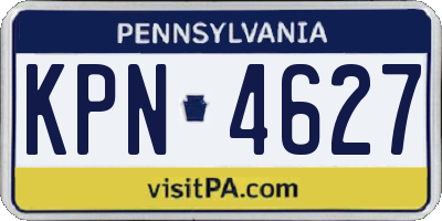 PA license plate KPN4627