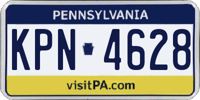 PA license plate KPN4628
