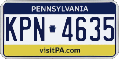 PA license plate KPN4635