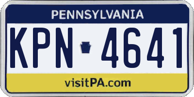 PA license plate KPN4641