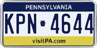PA license plate KPN4644