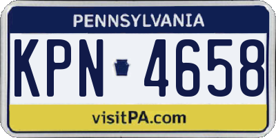 PA license plate KPN4658