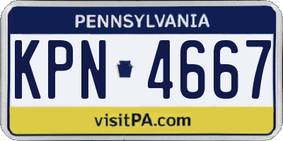 PA license plate KPN4667