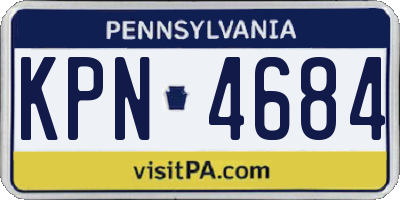 PA license plate KPN4684