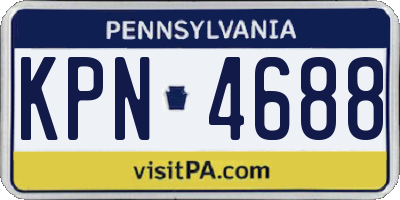 PA license plate KPN4688