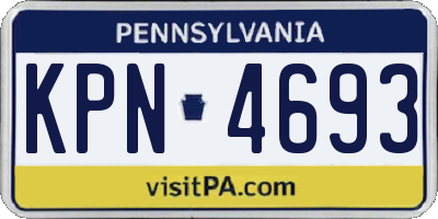 PA license plate KPN4693