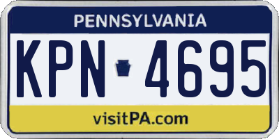 PA license plate KPN4695