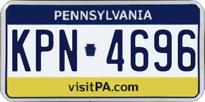 PA license plate KPN4696