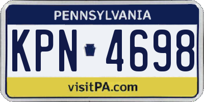 PA license plate KPN4698