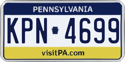 PA license plate KPN4699