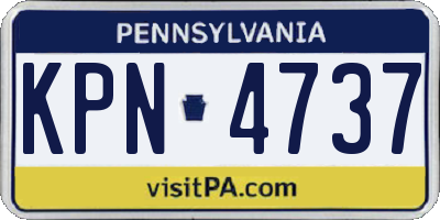 PA license plate KPN4737