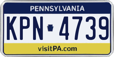 PA license plate KPN4739