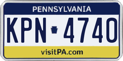 PA license plate KPN4740