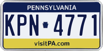PA license plate KPN4771