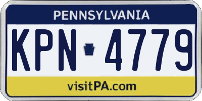PA license plate KPN4779