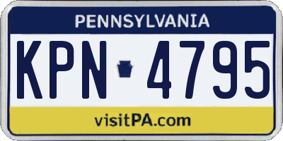 PA license plate KPN4795