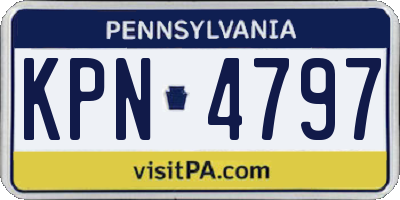 PA license plate KPN4797