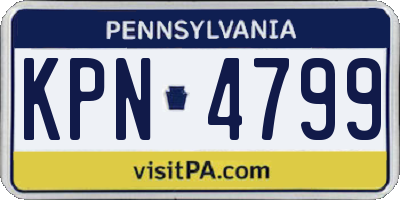 PA license plate KPN4799