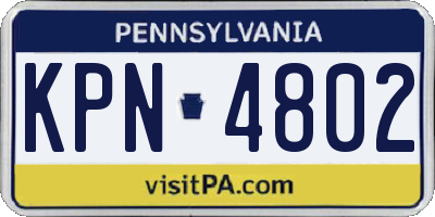 PA license plate KPN4802