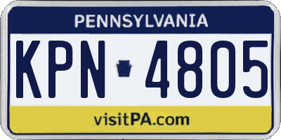 PA license plate KPN4805