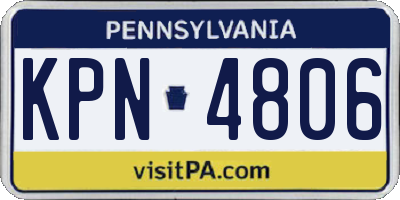 PA license plate KPN4806