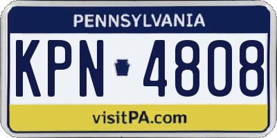 PA license plate KPN4808